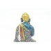 Blue Lapiz lazuli natural Stone God Buddha statue idol Hand Painted Decorative